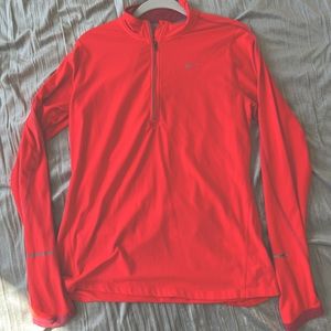 Nike neon pink quarter zip